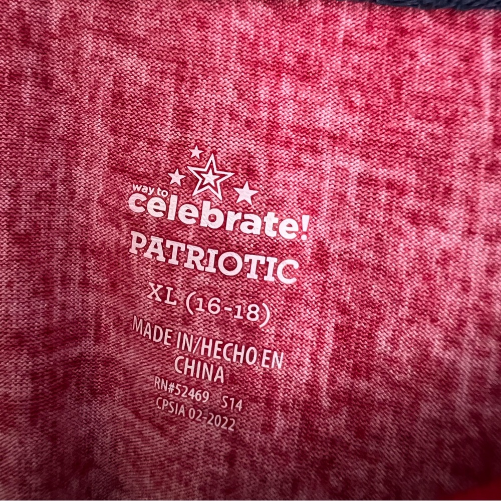 Star Spangled crew short sleeve red T-shirt XL - Picture 2 of 5